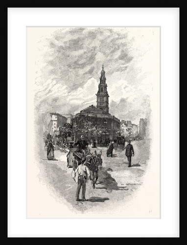 St. Clement Danes', from the East by Anonymous