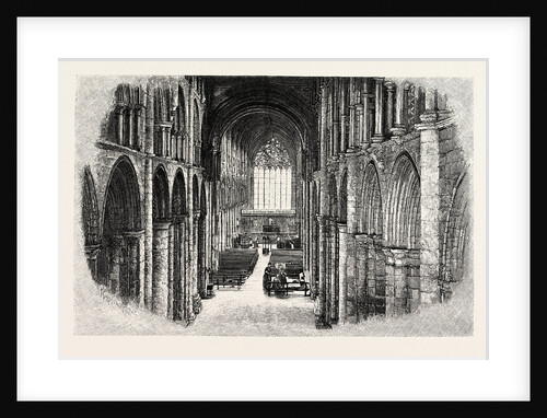 Selby: The Nave and Choir, Looking East by Anonymous