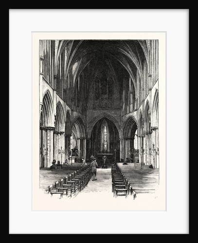 Pershore Church, the Nave, Looking East by Anonymous