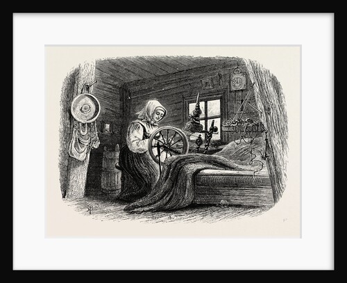 Girl Spinning in a Saeter by Anonymous