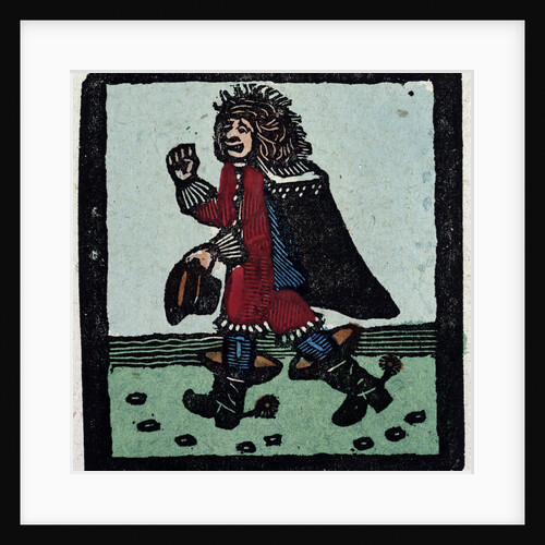 Illustration of English Tales Folk Tales and Ballads. A Man Wearing Red Clothes a Cape and Black Boots by Anonymous