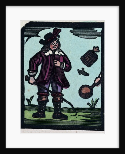 Illustration of English Tales Folk Tales and Ballads. A Man Wearing a Purple Dress by Anonymous