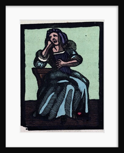 Illustration of English Tales Folk Tales and Ballads. A Woman Wearing a Blue Dress by Anonymous