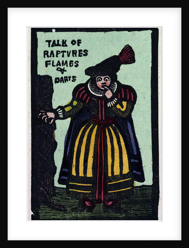 Illustration of English Tales Folk Tales and Ballads. A Woman Wearing a Yellow and Red Dress by Anonymous