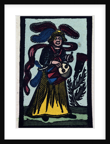 Illustration of English Tales Folk Tales and Ballads. A Woman Playing a Drum by Anonymous