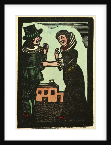 Illustration of English Tales Folk Tales and Ballads. A Woman Holding a Man's Elbow by Anonymous