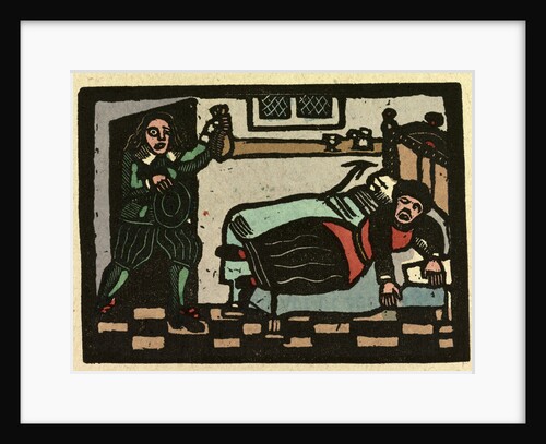 Illustration of English Tales Folk Tales and Ballads. English Room with a Man and a Woman. by Anonymous