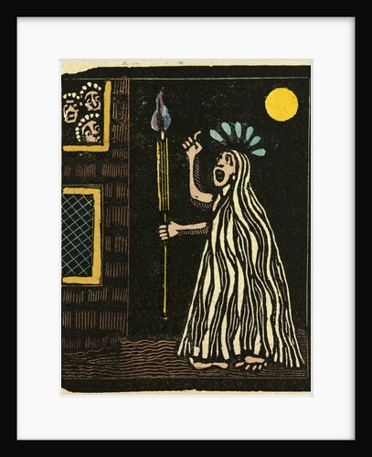 Illustration of English Tales Folk Tales and Ballads. A Person Holding a Torch at Night by Anonymous