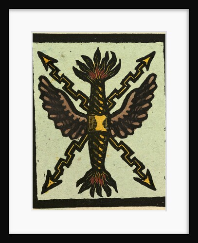 Illustration of English Tales Folk Tales and Ballads. Ornament. Wings Arrows and Fire by Anonymous
