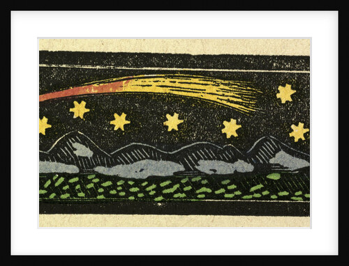 Illustration of English Tales Folk Tales and Ballads. A Shooting Star Over a Range of Mountains by Anonymous