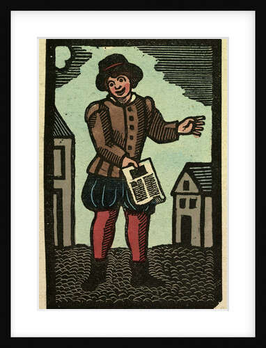 Illustration of English Tales Folk Tales and Ballads. A Man Showing a Piece of Paper by Anonymous
