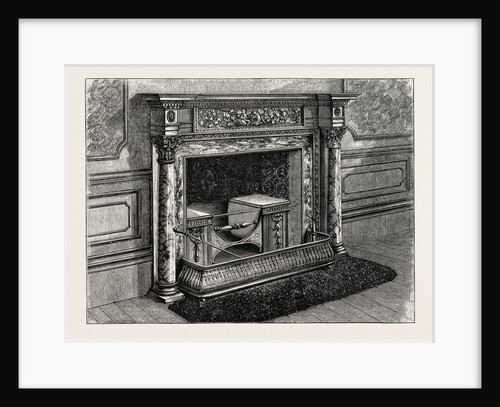 Carved and Painted Wooden Chimney Piece, Circa 1780 by Anonymous