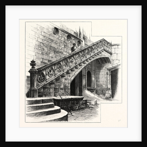 Staircase at the Entrance to the Casa De La Disputacion. Barcelona, Spain by Anonymous