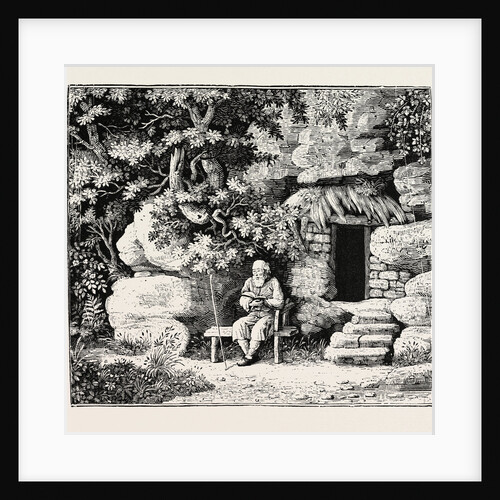 The Hermit at His Morning Devotions by Anonymous