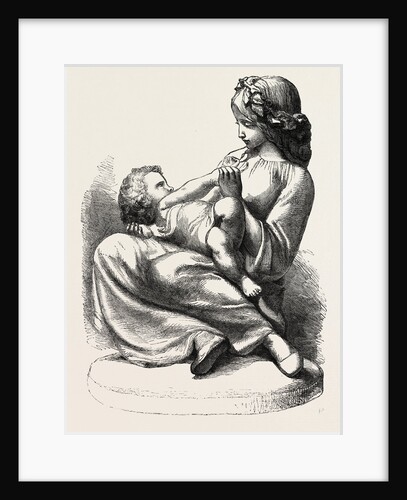 Mother's Joy, Sculpture, in the Exhibition of the British Institution. by Anonymous