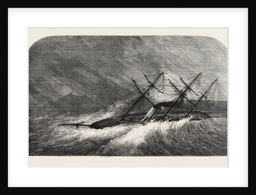 H.M. Steam-Sloop Lapwing (Commander Montagu O'Reilly) in a Gale in the Doro Channel by Anonymous