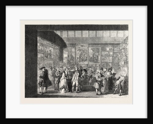 Interior of the Old Royal Academy in Pall Mall Representing the Exhibition of 1771 London UK by Anonymous
