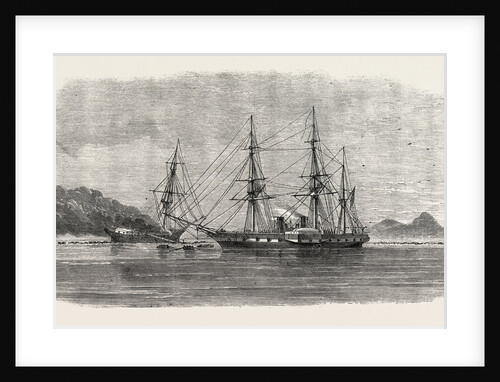 H.M.S. Sidon Destroying the Enchantress Wrecked on a Reef Off the Mayotta Island by Anonymous