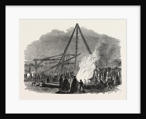 The Burning Well Near the Featherstone Station in the Vicinity of Pontefract by Anonymous