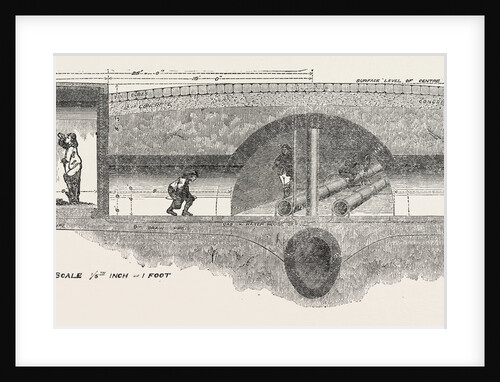New Subway King Street Covent Garden London: Cross Section Showing the Subway and the Sewer Beneath UK by Anonymous