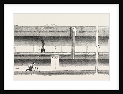 New Subway King Street Covent Garden London: Longitudinal Section of the Subway UK by Anonymous
