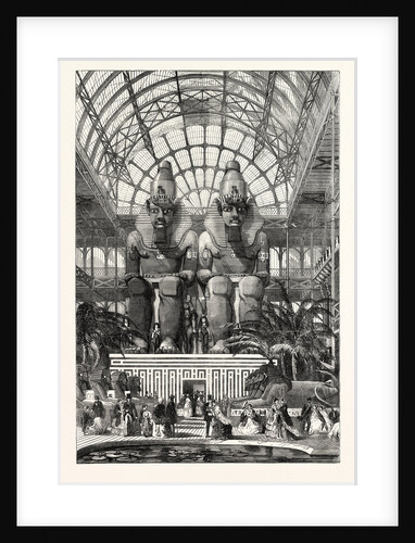 The Crystal Palace at Sydenham: The Egyptian Avenue: Colossal Figures from Aboo Simbel 1854 by Anonymous