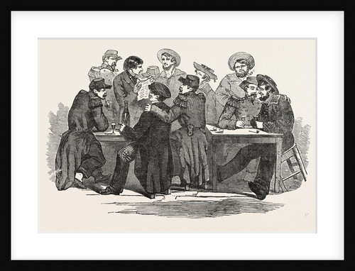 French Soldiers and English Sailors Fraternising at Calais 1854 by Anonymous