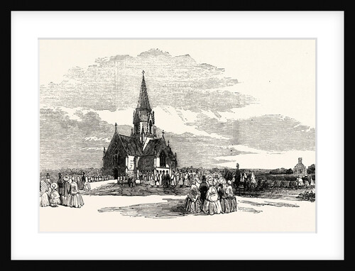 Consecration of the St. Pancras and Islington Extramural Cemetery Finchley Road Procession to the Episcopal Chapel 1854 UK by Anonymous