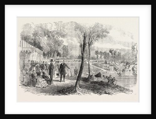 Inauguration of the Cascades in the Bois De Boulogne Paris by the Emperor and Empress of the French by Anonymous