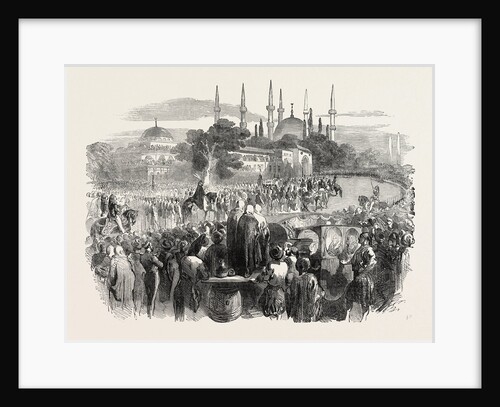 Procession of the Sultan at the Festival of the Bairam Constantinople Istanbul 1854 by Anonymous