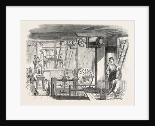 The Volcano Steam-Sloop Fitted As a Floating Factory for the Baltic 1854 by Anonymous