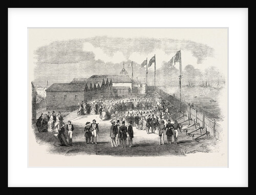 Band of the 3rd French Regiment Playing in H.M. Naval Yard at Deal UK by Anonymous