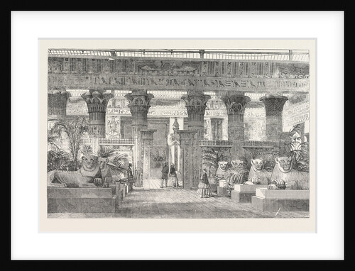 The Crystal Palace Entrance to the Egyptian Court from the Nave by the Avenue of Lions 1854 by Anonymous