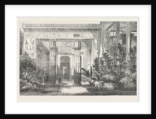 The Crystal Palace: The Egyptian Court Entrance to the Tomb of Beni Hassan 1854 by Anonymous