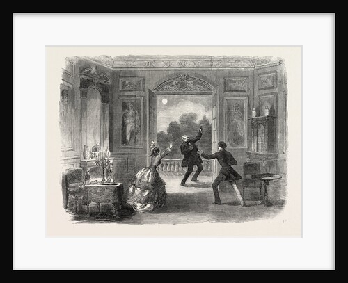 Scene from the New Drama of the Old Chateau at the Haymarket Theatre London UK 1854 by Anonymous