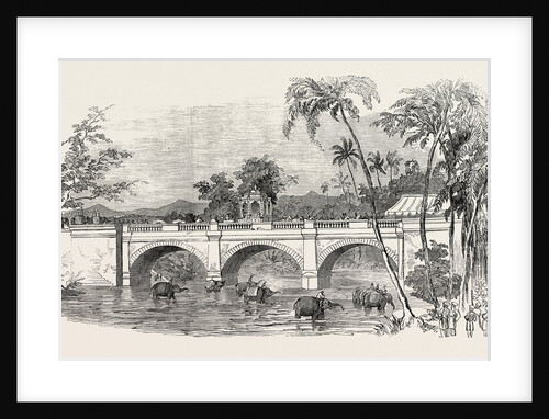 Opening of a New Bridge at Travancore. The Rajah's State Procession India 1854 by Anonymous
