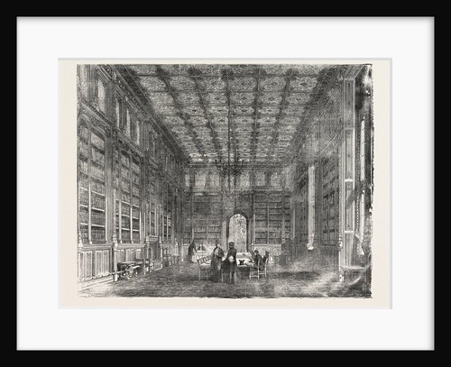 The New Houses of Parliament: Library of the House of Commons UK 1854 London by Anonymous