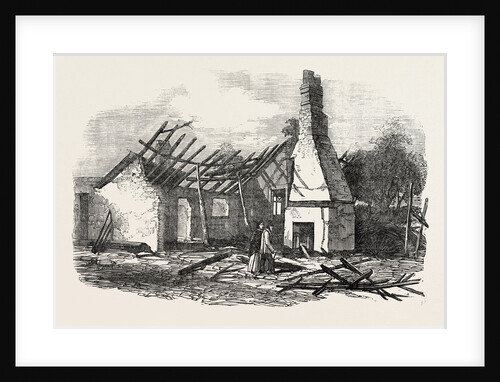 Remains of the National School at Capel Near Ipswich Struck by Lightning 1854 by Anonymous