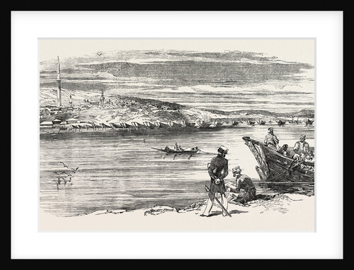 Rustchuk: Bridge of Boats in Course of Construction 1854 by Anonymous