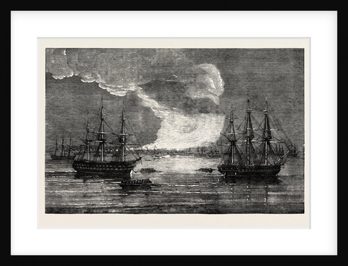 Conflagration at Varna 1854 by Anonymous