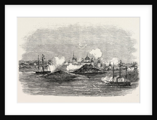 Attack on the Town of Novitska in the White Sea by the Miranda and Brisk 1854 by Anonymous