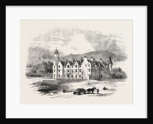 Her Majesty's New Castle of Balmoral from the North-East 1854 UK by Anonymous