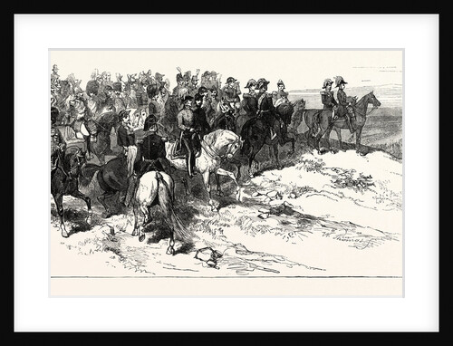 Prince Albert the Emperor of the French and Staff at the Review at Marquise 1854 by Anonymous