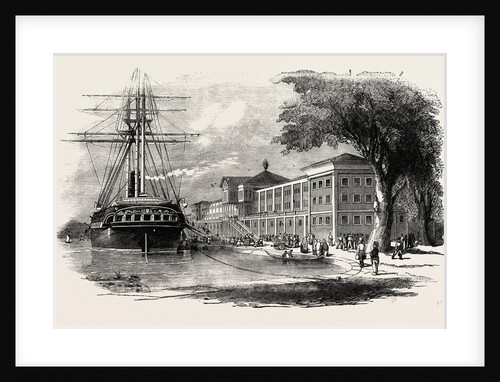 The Kuleieh Barracks Constantinople Istanbul the Royal Artillery Disembarking from the Jason. 1854 by Anonymous