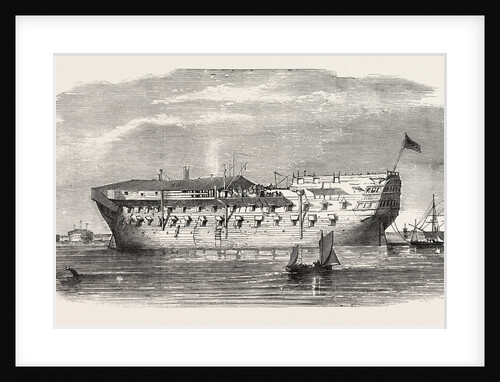 Russian Prisoners at Sheerness: The Devonshire Prison-Ship at Sheerness 1854 by Anonymous