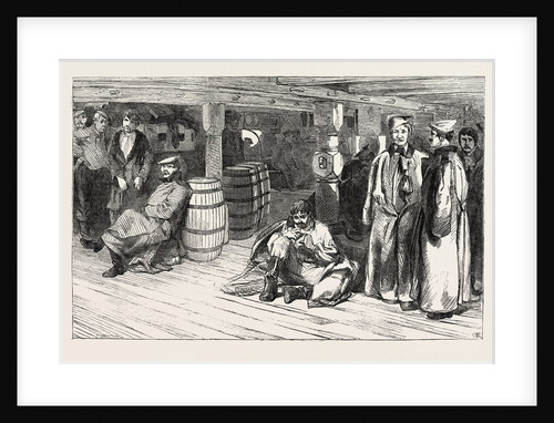 Russian Prisoners at Sheerness: The Devonshire. Russian Prisoners Between Decks 1854 by Anonymous