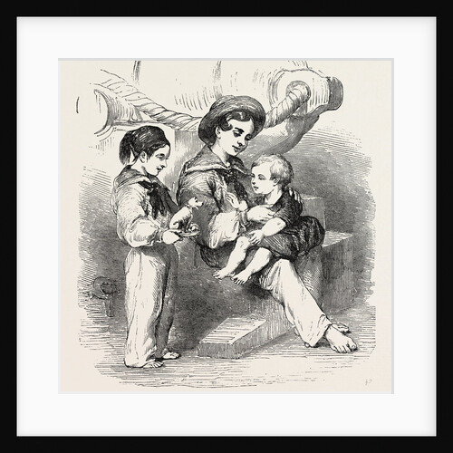 Bulgarian Children Wounded at Kustendjeh 1854 by Anonymous