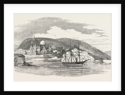 H.M.S. Miranda Destroying the City of Kola the Capital of Russian Lapland 1854 by Anonymous