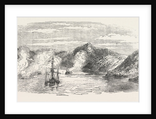 H.M.S. Miranda and Her Prizes in Litscha Bay Russian Lapland 1854 by Anonymous
