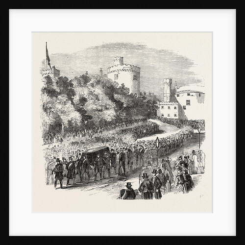 Funeral of the Late Marquis of Ormonde. The Procession Leaving Kilkenny Castle 1854 by Anonymous